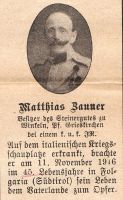 Zauner Matthias, infantrist, Winkeln